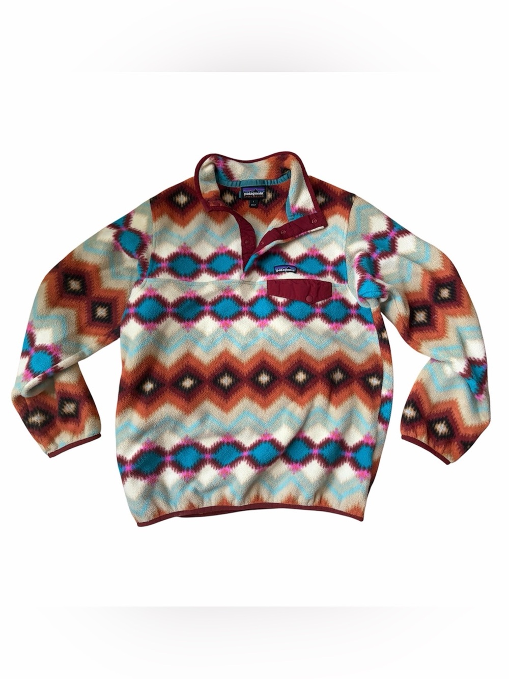 Patagonia Synchilla Snap-T Fleece Pullover Women’s Timber Twist Aztec Size L